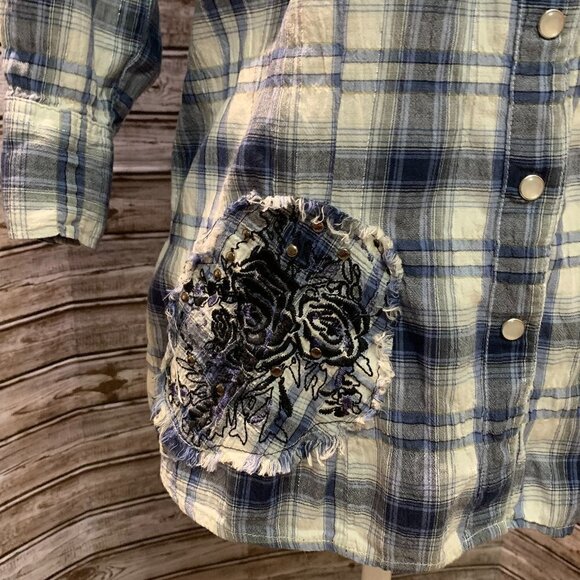 🔥🔥SALE🔥🔥STYLE & CO Plaid Long Sleeve Snap Button Shirt - Picture 3 of 8